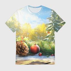 Мужская футболка Солнечный новый год