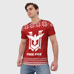 Футболка мужская Новогодний Free Fire, цвет: 3D-принт — фото 2