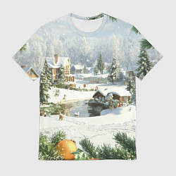 Мужская футболка Рождественская атмосфсра