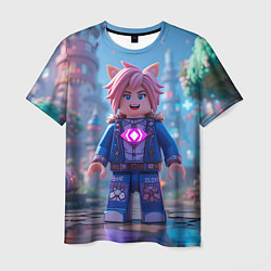 Футболка мужская Roblox pink hair, цвет: 3D-принт