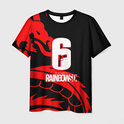 Футболка мужская Rainbow six dragon fire logo, цвет: 3D-принт