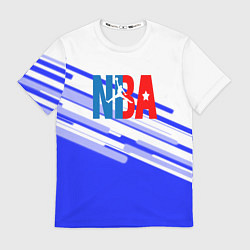 Футболка мужская NBA geometry steel, цвет: 3D-принт