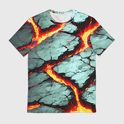 Футболка мужская Треснувший камень жёлтый, цвет: 3D-принт