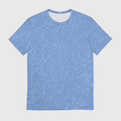 Футболка мужская Холодный голубой текстурированный однотонный, цвет: 3D-принт