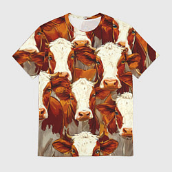 Мужская футболка Рыжие коровки