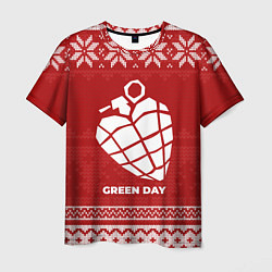 Футболка мужская Новогодний Green Day, цвет: 3D-принт