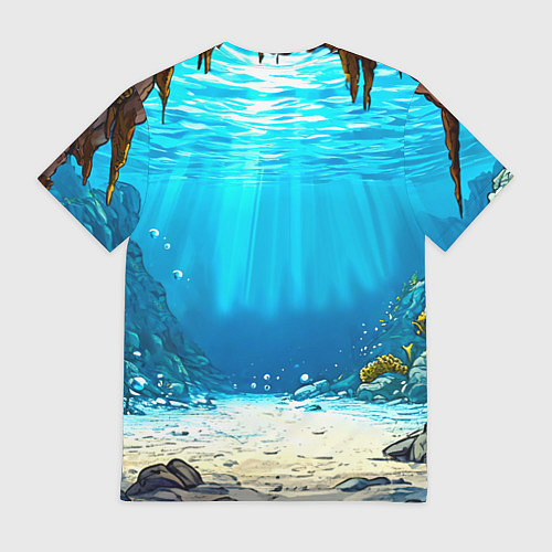 Мужская футболка Акула в океане / 3D-принт – фото 2