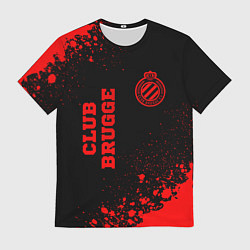 Мужская футболка Club Brugge - red gradient вертикально