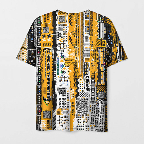 Мужская футболка Cyberpunk pattern yellow / 3D-принт – фото 2