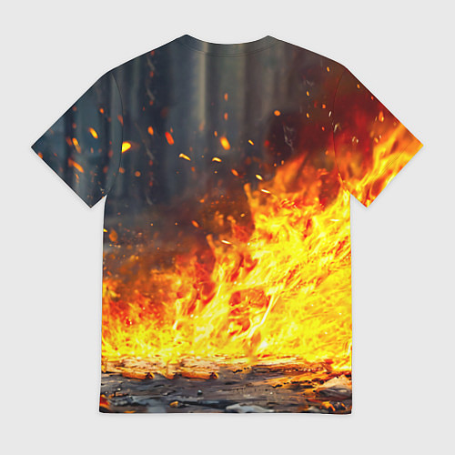 Мужская футболка Голубь в огне / 3D-принт – фото 2