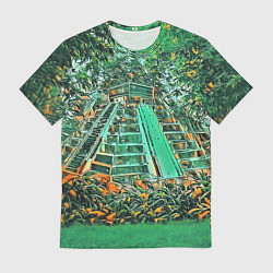 Мужская футболка Башня в джунглях