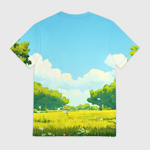 Мужская футболка Аист в лесу / 3D-принт – фото 2