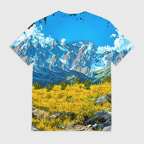 Мужская футболка Горный козел / 3D-принт – фото 2
