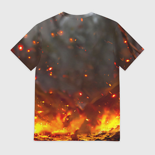 Мужская футболка Кенгуру в огне / 3D-принт – фото 2