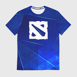 Футболка мужская Dota blue poly, цвет: 3D-принт
