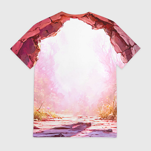 Мужская футболка Осел в розовом свете / 3D-принт – фото 2
