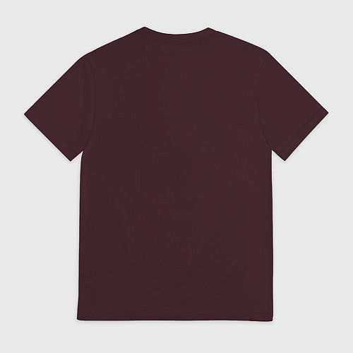 Мужская футболка Бордовый / 3D-принт – фото 2