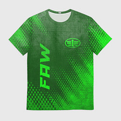 Мужская футболка FAW - green gradient вертикально