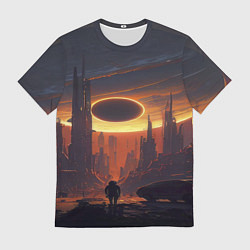 Футболка мужская Космос - человек, цвет: 3D-принт