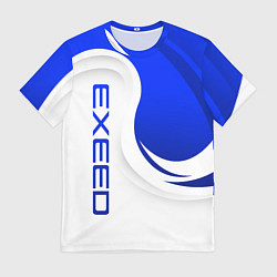 Мужская футболка Exeed - синий и белый