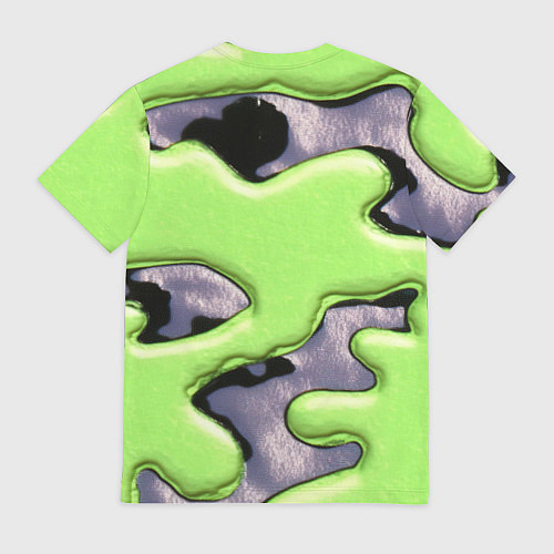 Мужская футболка Зеленый объемный камуфляж / 3D-принт – фото 2