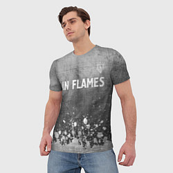 Футболка мужская In Flames - grey gradient посередине, цвет: 3D-принт — фото 2