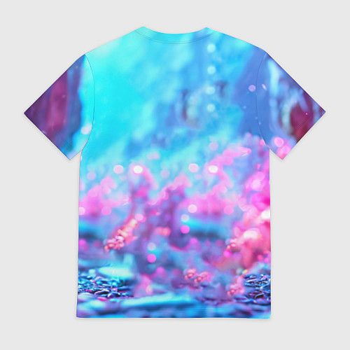 Мужская футболка Песец в неоновом свете / 3D-принт – фото 2