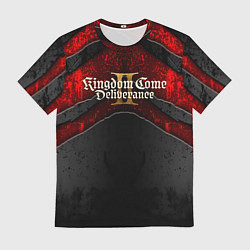 Мужская футболка Kingdom Come Deliverance 2 лого на текстуре