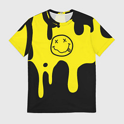 Футболка мужская Нирвана потёки краски, цвет: 3D-принт