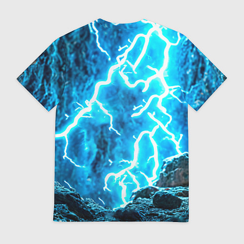Мужская футболка Волк в разрядах молнии / 3D-принт – фото 2