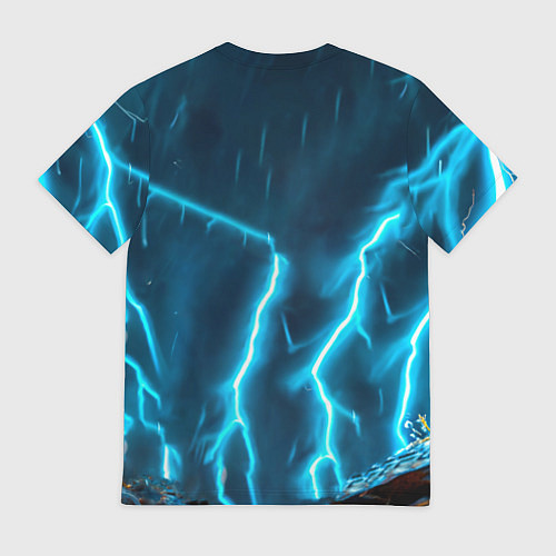 Мужская футболка Лиса и молния / 3D-принт – фото 2