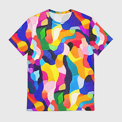 Футболка мужская Лоскутная абстракция, цвет: 3D-принт
