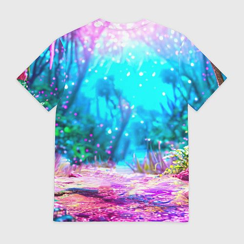 Мужская футболка Пеликан в сказачном лесу / 3D-принт – фото 2