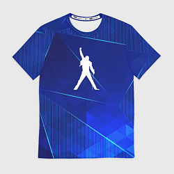 Футболка мужская Queen blue poly, цвет: 3D-принт