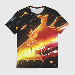 Мужская футболка Динамичная краска текстура