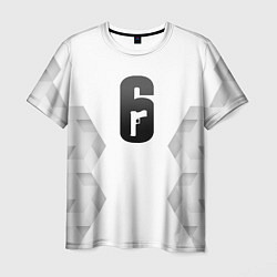 Футболка мужская Rainbow Six white poly, цвет: 3D-принт