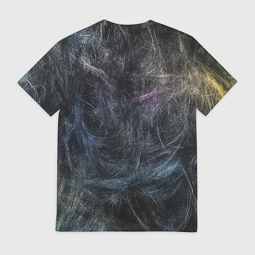 Мужская футболка Разноцветные хаотичные линии / 3D-принт – фото 2