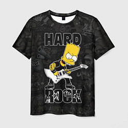 Футболка мужская Hard Rock барт симпсон, цвет: 3D-принт