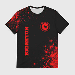 Футболка мужская Brighton - red gradient вертикально, цвет: 3D-принт