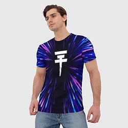 Футболка мужская Tokio Hotel neon energy, цвет: 3D-принт — фото 2