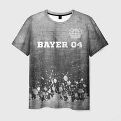 Футболка мужская Bayer 04 - grey gradient посередине, цвет: 3D-принт
