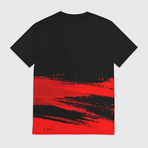 Мужская футболка Lexus - red gradient посередине / 3D-принт – фото 2