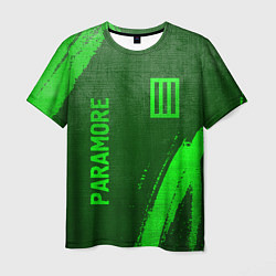 Футболка мужская Paramore - green gradient вертикально, цвет: 3D-принт