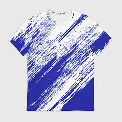 Футболка мужская The color is white and blue, цвет: 3D-принт