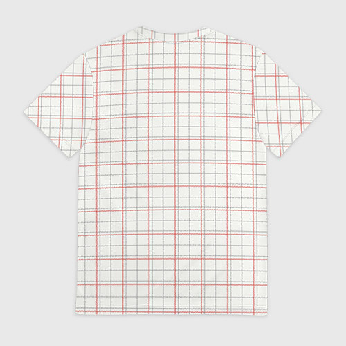 Мужская футболка Светлый узор - классическая клетка / 3D-принт – фото 2
