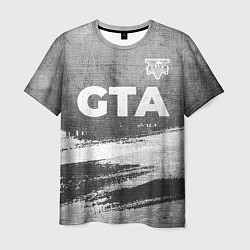Футболка мужская GTA - grey gradient посередине, цвет: 3D-принт