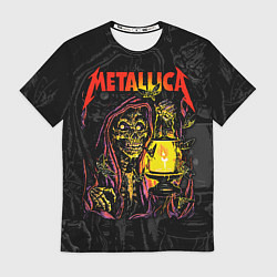 Футболка мужская Metallica - skeleton with a lantern, цвет: 3D-принт