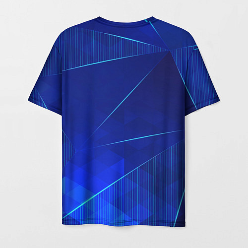 Мужская футболка Monaco blue poly / 3D-принт – фото 2