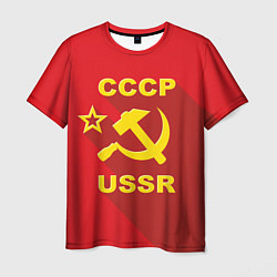 Футболка мужская СССР серп и молот, цвет: 3D-принт