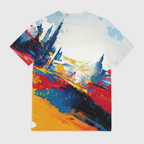Мужская футболка Человек - паук и пролитая краска / 3D-принт – фото 2